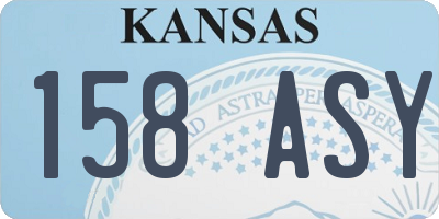 KS license plate 158ASY