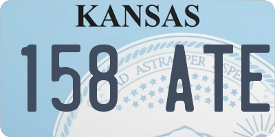 KS license plate 158ATE