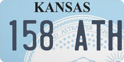 KS license plate 158ATH