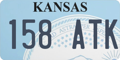 KS license plate 158ATK