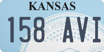 KS license plate 158AVI