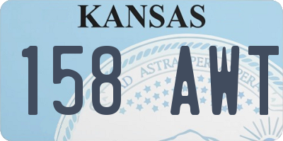 KS license plate 158AWT