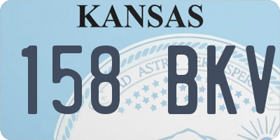 KS license plate 158BKV