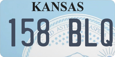 KS license plate 158BLQ