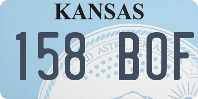KS license plate 158BOF
