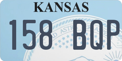 KS license plate 158BQP