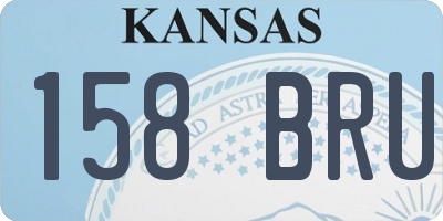 KS license plate 158BRU