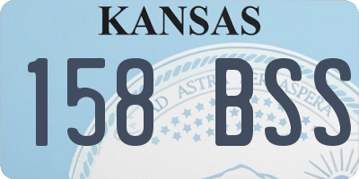 KS license plate 158BSS