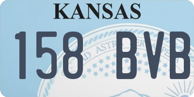 KS license plate 158BVB