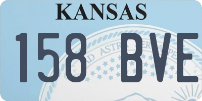 KS license plate 158BVE