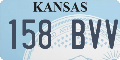 KS license plate 158BVV