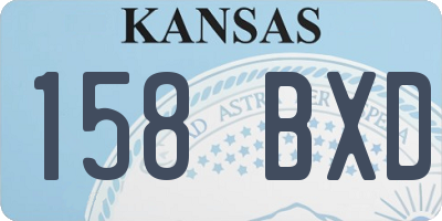 KS license plate 158BXD