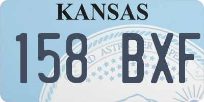 KS license plate 158BXF