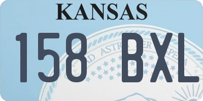 KS license plate 158BXL