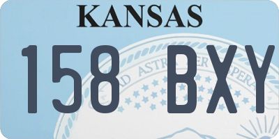 KS license plate 158BXY