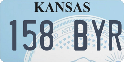 KS license plate 158BYR
