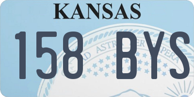 KS license plate 158BYS