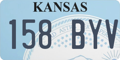 KS license plate 158BYV