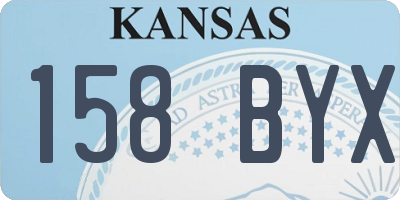 KS license plate 158BYX