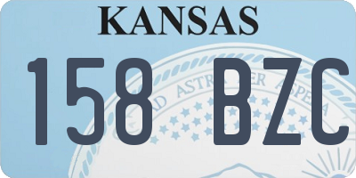 KS license plate 158BZC