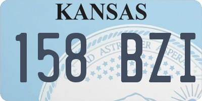 KS license plate 158BZI