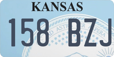 KS license plate 158BZJ