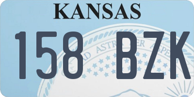 KS license plate 158BZK