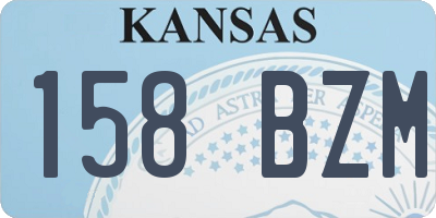 KS license plate 158BZM