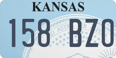 KS license plate 158BZO