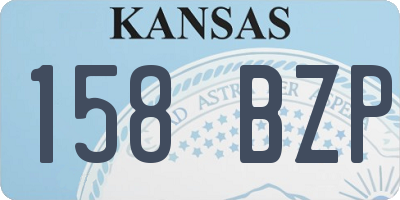 KS license plate 158BZP