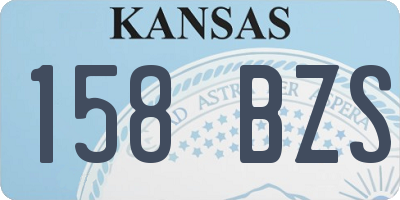 KS license plate 158BZS