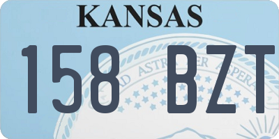 KS license plate 158BZT