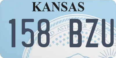 KS license plate 158BZU