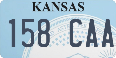 KS license plate 158CAA