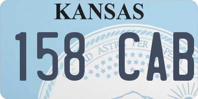 KS license plate 158CAB