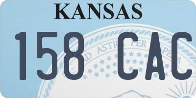 KS license plate 158CAC