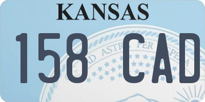 KS license plate 158CAD