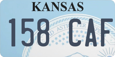 KS license plate 158CAF