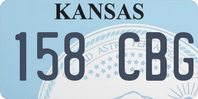KS license plate 158CBG