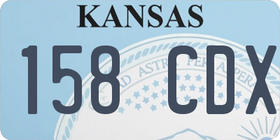 KS license plate 158CDX