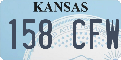 KS license plate 158CFW