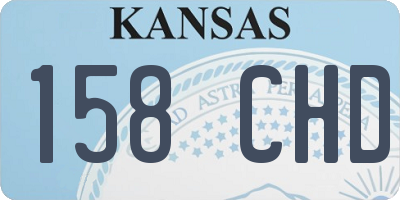 KS license plate 158CHD
