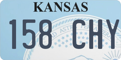 KS license plate 158CHY