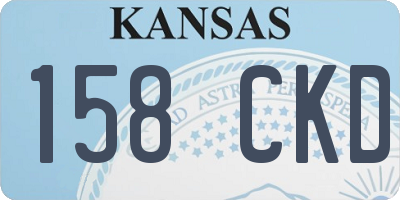 KS license plate 158CKD
