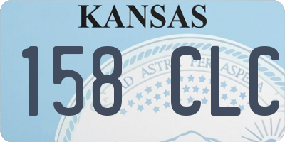 KS license plate 158CLC