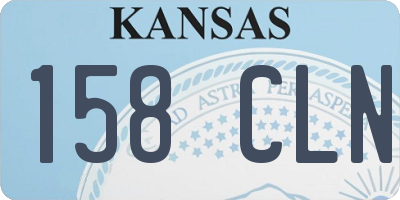 KS license plate 158CLN