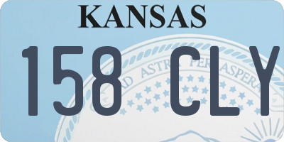 KS license plate 158CLY