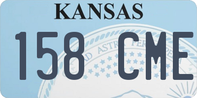KS license plate 158CME