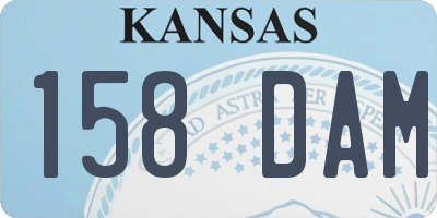 KS license plate 158DAM
