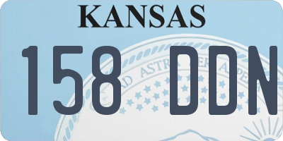 KS license plate 158DDN